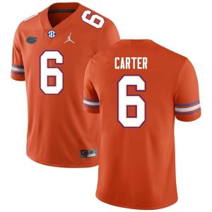 Men's Florida Gators #6 Zachary Carter NCAA Nike Orange Authentic Stitched College Football Jersey KNJ5362BI